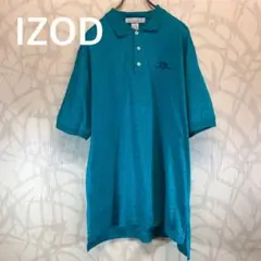 アイゾット　IZOD ポロシャツ　胸ロゴ　 ターコイズカラー　半袖　R