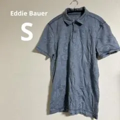 美品✨Eddie Bauer 【S】ブルーグレー　ポロシャツ　シンプル