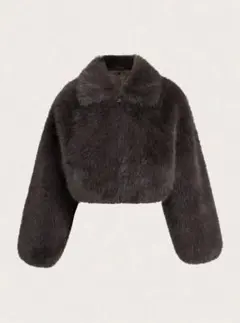 SHEIN Anewsta クロップドファージャケット