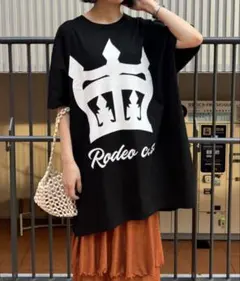 ロデオクラウンズ GU ビッグドルマンワンピース Tシャツ ロゴ 大きいサイズのサムネイル
