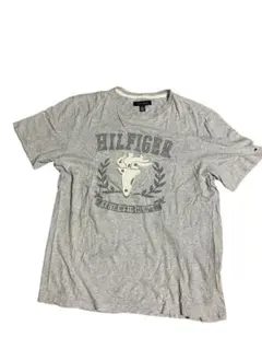トミーヒルフィガー Tシャツ 古着 グレー Tシャツ Mサイズ カジュアル