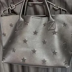 星柄刺繍トートバッグ