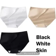 シームレスショーツ　黒　白　ベージュ　Mサイズ　3枚セット