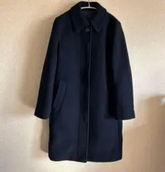 美品✨マーガレットハウエル アンゴラ カシミヤ混 肉厚コート ネイビー Aライン BRUSHED COTTON CANVAS COAT | MARGARET HOWELL（マーガレット
