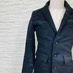 improves ブラック　迷彩柄チェスターコート　S