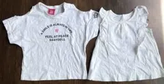 BABYDOLL 、UNIQLO ホワイト Tシャツ・フリルトップス セット