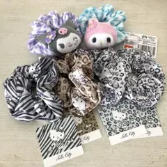 サンリオキャラクターズ　キティ＆マイメロディ＆クロミ　シュシュ　６点セット