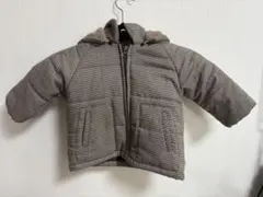 チェック柄フリース裏地付きアウター