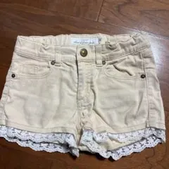 ★美品★H&M★デニムショートパンツ★120★ベージュ★