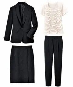 未使用RANAN 【4点セット】ウォッシャブル/防シワ マニッシュスーツ