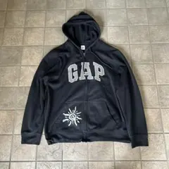 00s GAP ジップアップパーカー フーディ ドローコード y2k