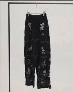 Embroidery Patchwork Trousers ブラック36のサムネイル