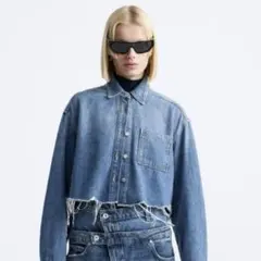 ZARA MAISON SPECIAL クロップド オーバー デニム シャツ