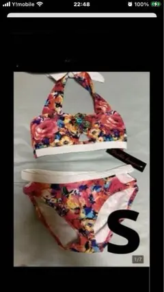 ③花柄セパレート水着 S