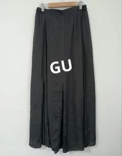 美品！GU☆サテンマーメイドスカート グレー　Lのサムネイル