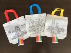 【塗り絵付きバック】3組セット・子供・知育玩具・（子供・孫・友達)プレゼントに
