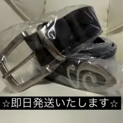 ⭐︎新品未使用⭐︎ stussy ステューシー　バックルロゴ　黒　レザーベルト