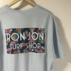 メンズ　Tシャツ　水色　XL オーバーサイズ　バックプリント　SURF サーフ