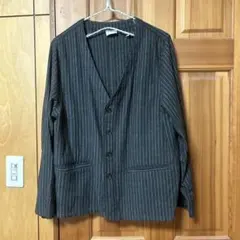 麻 ノーカラージャケット