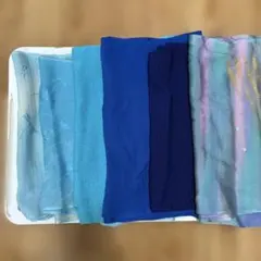 帯揚げ　６点セット　青系