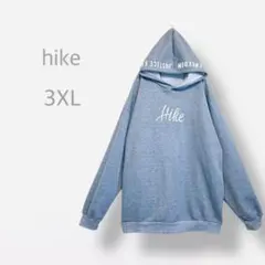 【hike】大きいサイズ パーカー プルオーバー ビッグロゴ ドロップショルダー