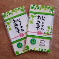ふくろう★タオルハンカチ★ハンカチ★刺繍◆2枚セット