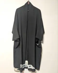 着物リメイク 黒留袖コート