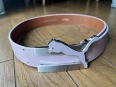 PUMA ピンク 本革 ベルト