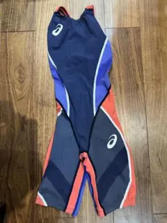FINA認証 アシックス 競泳用水着 サイズXS 青/黒 ストライプ - メルカリ