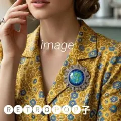 昭和レトロ七宝焼ブローチ brooch style vintage retro