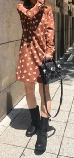 グレースコンチネンタル　新品タグ付き　レトロフラワーシャツワンピース