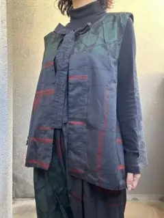 着物リメイク/リバーシブルベスト/前後裏表着用可能/4way仕様