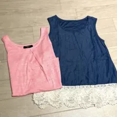 お値下げ　2点セット　タンクトップ　ノースリーブ 140cm GAP kids他