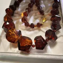 最上級　琥珀アンバー　ネックレス金運　健康運　￼出世運
