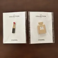CHANEL 口紅と香水ボトルブローチ