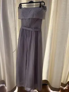 オフショルダーシフォンロングドレス パーティー