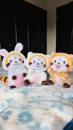 ラスカル ぬいぐるみ3つセット プチラスカル　ネコ　うさぎ　タグ付き