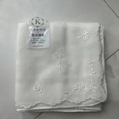 sophisty ハンカチ ホワイト 刺繍 新品 未使用　ブルーミング中西　K