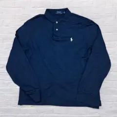 POLO RALPH LAUREN ネイビー 長袖ポロシャツ Mサイズ