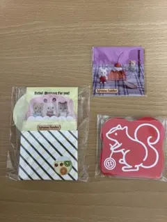 フェリシモ　シルバニアファミリー メモ帳・ステッカー　リスのダイカットメモ帳