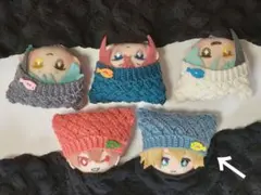 ぬい服　10cm　ねこ耳風帽子・おさかなボタン(①でにむ)