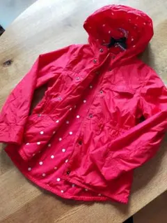ＧＡＰKIDS140cmブルゾン　ドット柄ジャケット レッド✕ホワイト