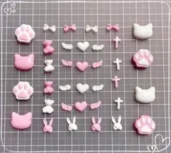 地雷系 ❤︎ 量産型 ❤︎ ゆめかわ ❤︎ 肉球 ネイルパーツ