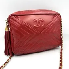 ♡ノベルティ♡赤CHANEL バーガンディレッドエナメルチェーンショルダーバッグ CHANEL（シャネル）チョコバー チェーンショルダーバッグ[2016.02.29