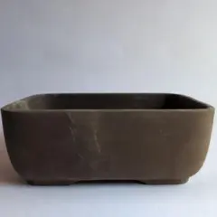 火鉢 四角形 陶器製 藍色 斑点模様 メダカ 睡蓮 海鼠釉 当時物 希少