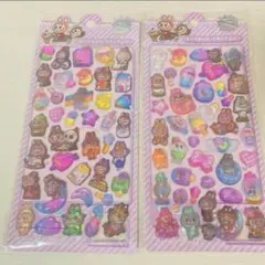 【最安値】ラブブ　ボンボンドロップシール　3D 立体 シール 2種　②