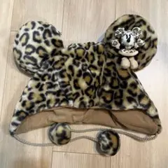 ディズニー　ミニー　ぬいぐるみ　ヒョウ柄 　キャップ　　レオパード　ポンポン