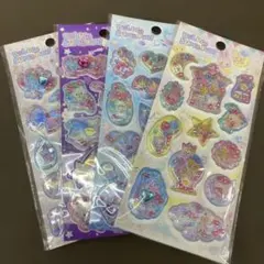 シャカシャカ　キラキラ　ぷくぷく　アニマル　キャラクターシール 4シートセット
