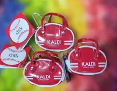 KALDI ミニバッグ 赤　3個セット　チョコレート　レトロスポーツ
