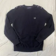 FRED PERRY ネイビー ストライプ セーター M